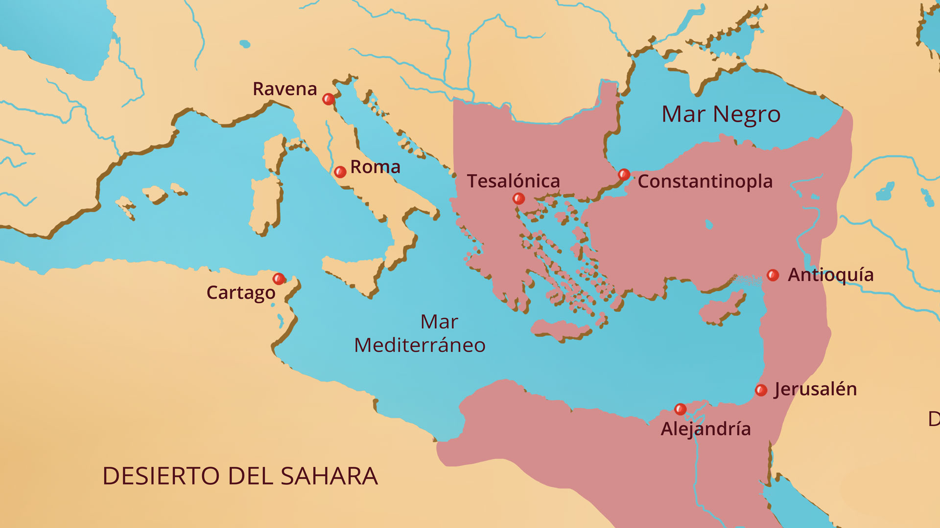 Imperio Romano de oriente en el año 480