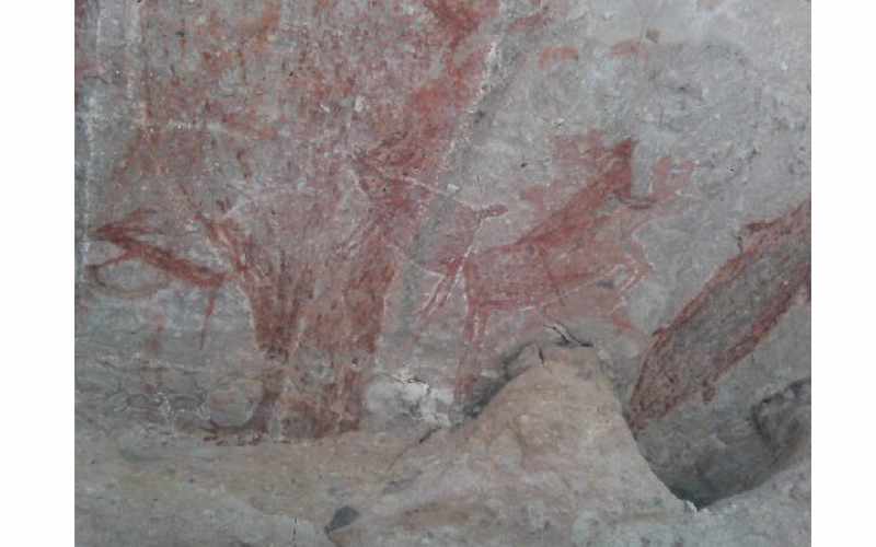 Pintura rupestre, cueva de San Francisco Baja California Sur México 