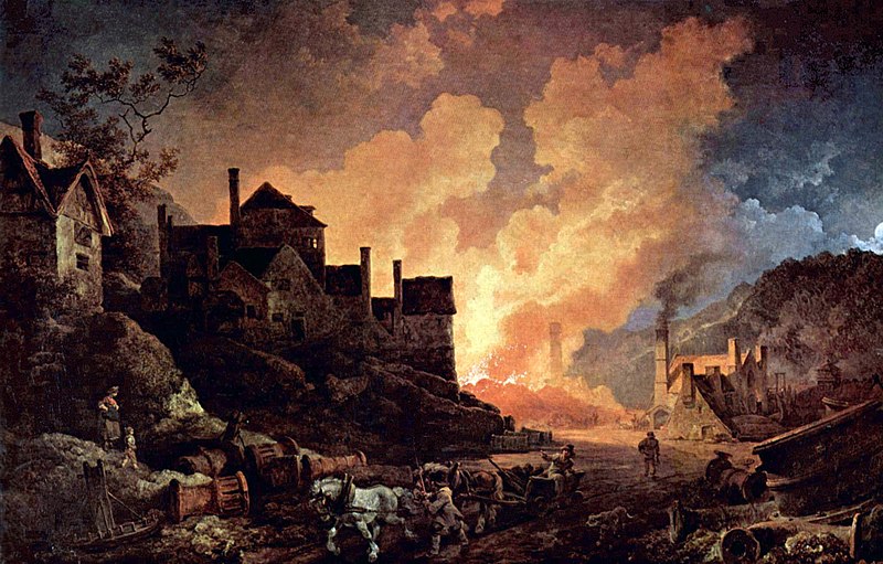 Coalbrookdale de noche, Philipp Jakob Loutherbourg (1801)