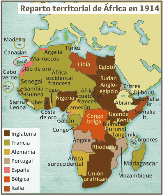 África en 1914