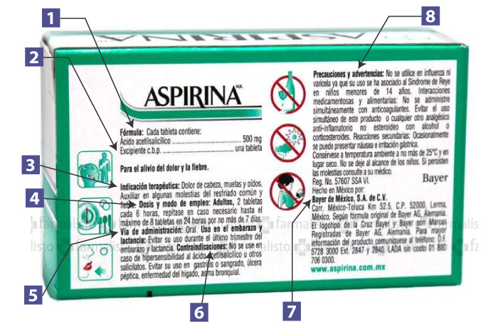 frente caja aspirinas